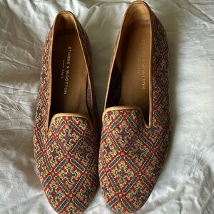 Stubbs & Wootton Cuenca Slipper shoes In Red-like new